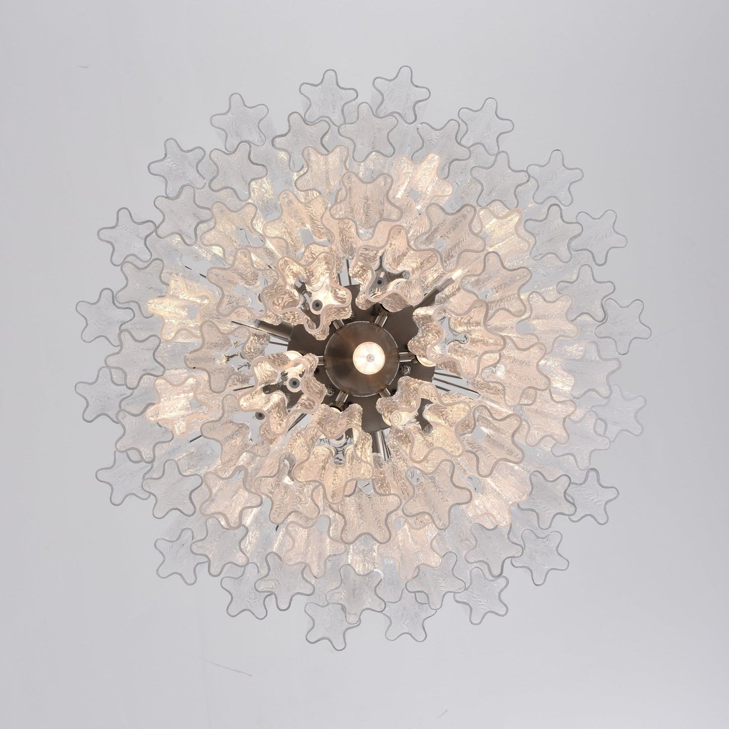 Lucente Glass Chandelier - Elegant Design with Adjustable Height & LED