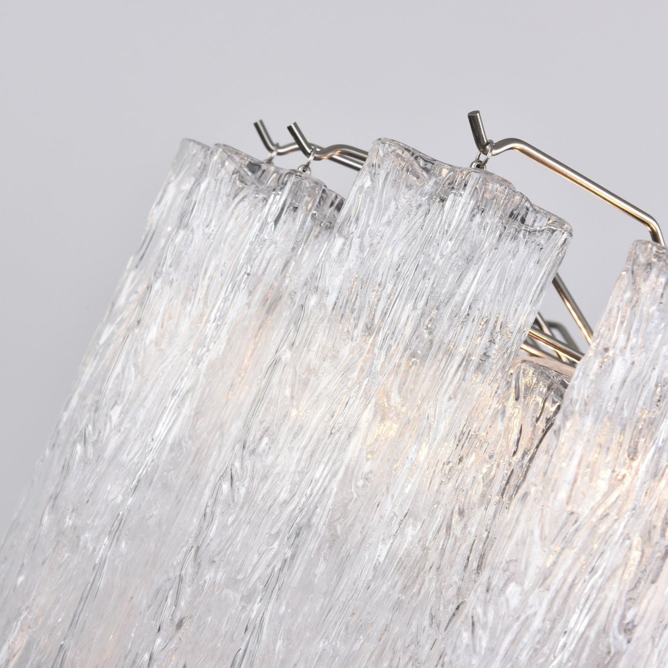 Lucente Glass Chandelier - Elegant Design with Adjustable Height & LED
