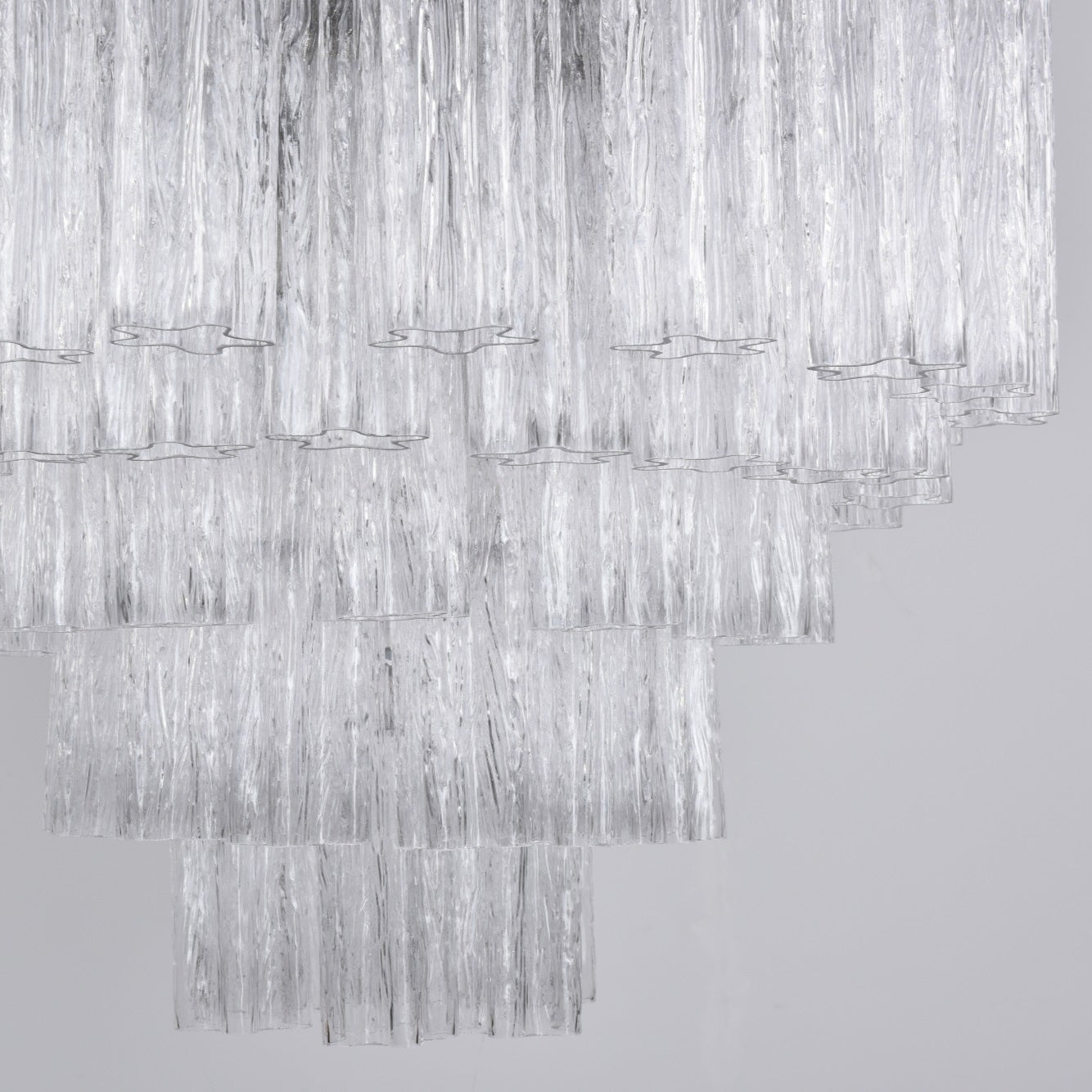 Lucente Glass Chandelier - Elegant Design with Adjustable Height & LED
