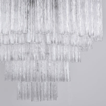Lucente Glass Chandelier - Elegant Design with Adjustable Height & LED