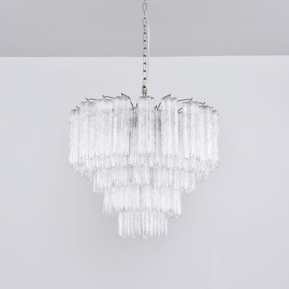 Lucente Glass Chandelier - Elegant Design with Adjustable Height & LED