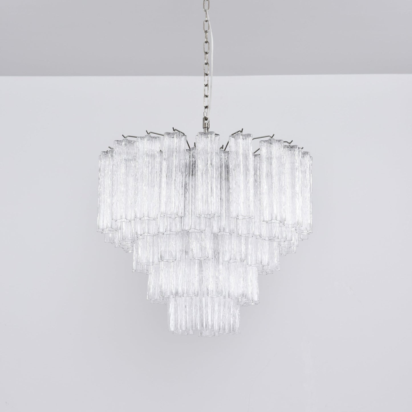 Lucente Glass Chandelier - Elegant Design with Adjustable Height & LED