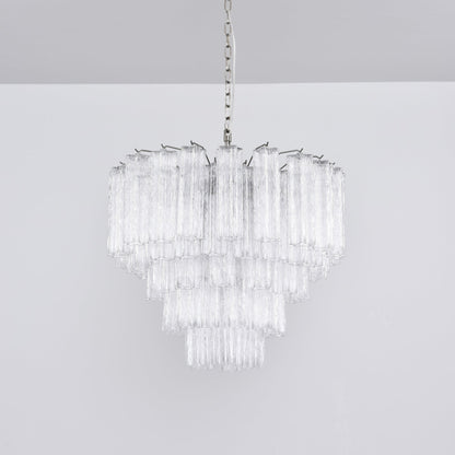 Lucente Glass Chandelier - Elegant Design with Adjustable Height & LED