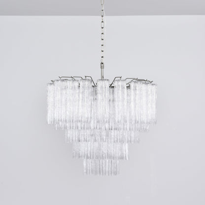 Lucente Glass Chandelier - Elegant Design with Adjustable Height & LED