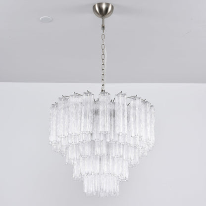 Lucente Glass Chandelier - Elegant Design with Adjustable Height & LED