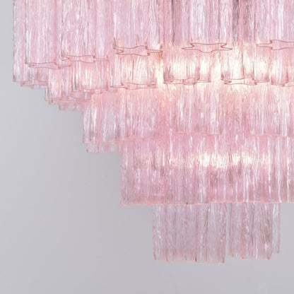 Lucente Rosa Crystal Chandelier - Elegant Design, Adjustable Height