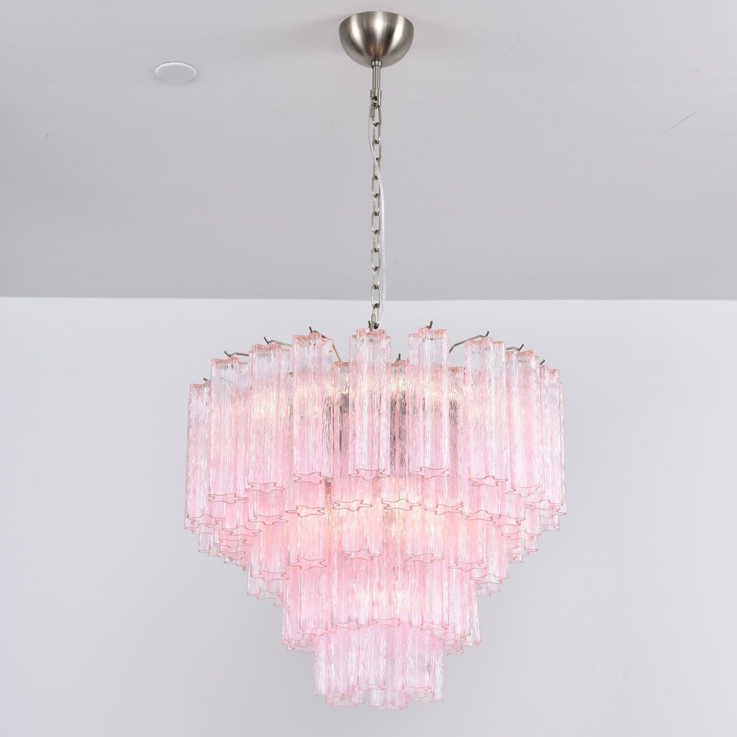 Lucente Rosa Crystal Chandelier - Elegant Design, Adjustable Height
