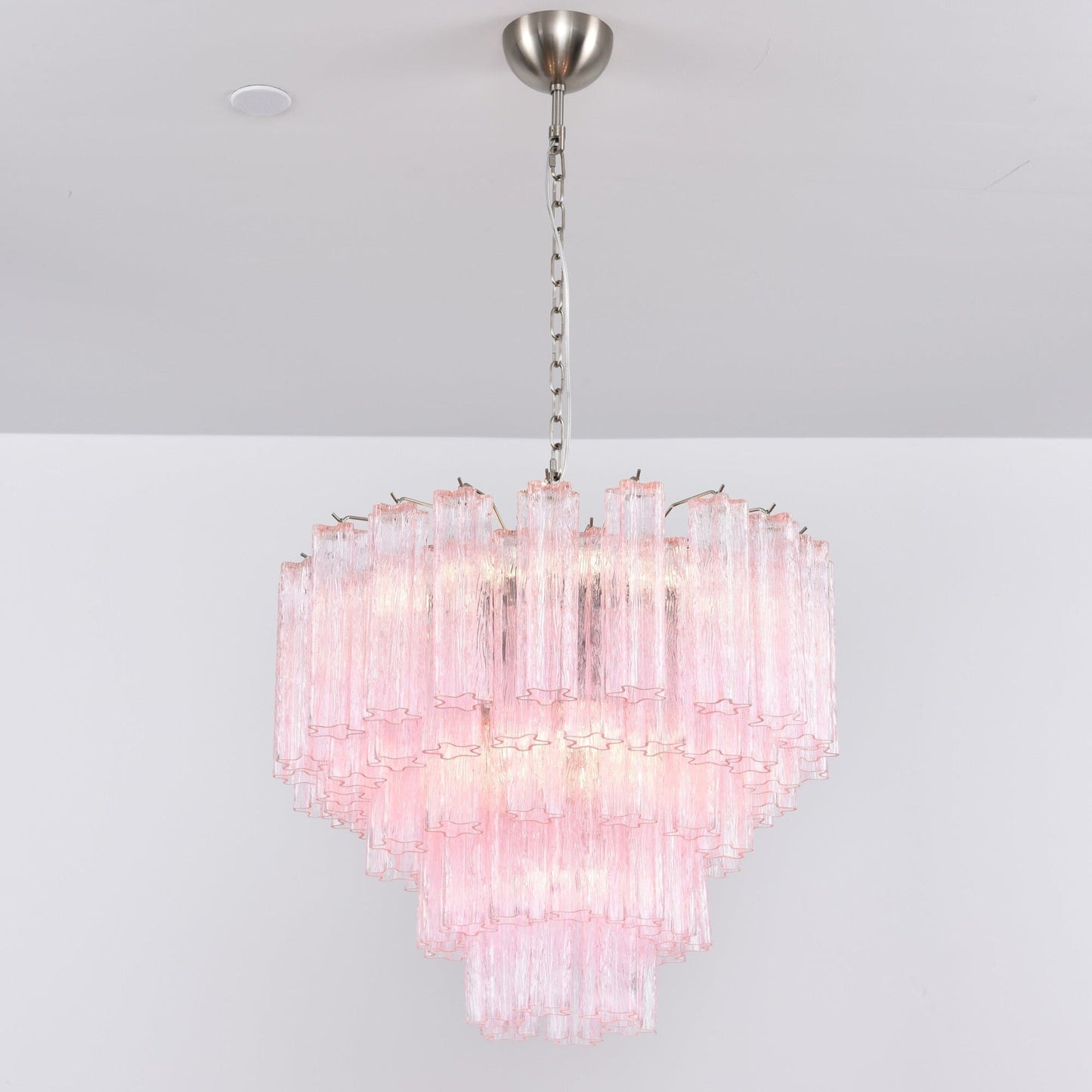 Lucente Rosa Crystal Chandelier - Elegant Design, Adjustable Height