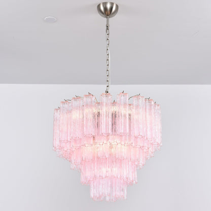 Lucente Rosa Crystal Chandelier - Elegant Design, Adjustable Height