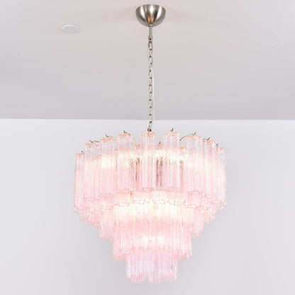 Lucente Rosa Crystal Chandelier - Elegant Design, Adjustable Height