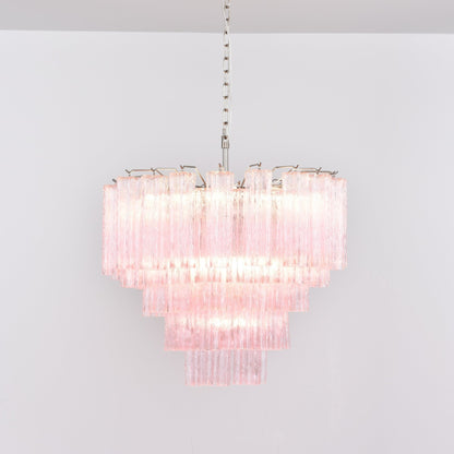 Lucente Rosa Crystal Chandelier - Elegant Design, Adjustable Height
