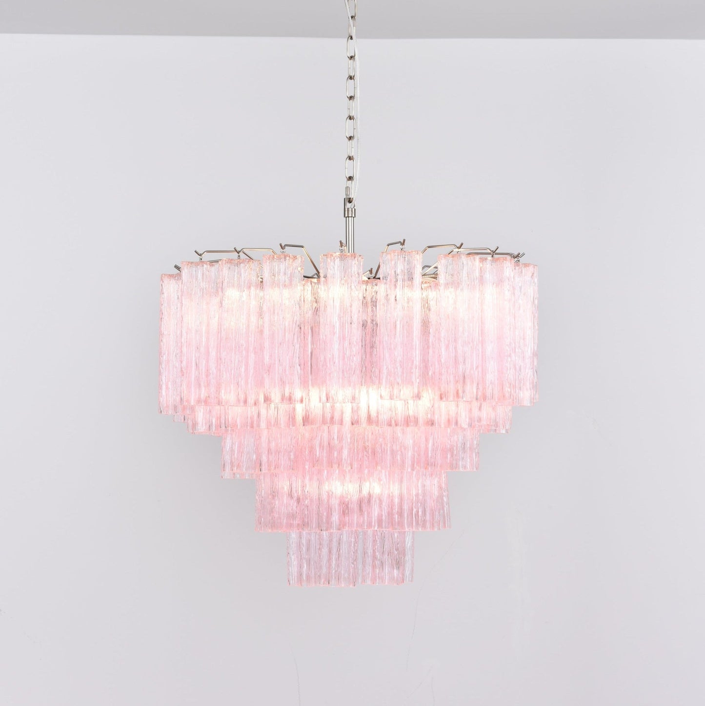 Lucente Rosa Crystal Chandelier - Elegant Design, Adjustable Height