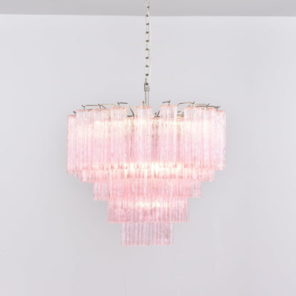 Lucente Rosa Crystal Chandelier - Elegant Design, Adjustable Height