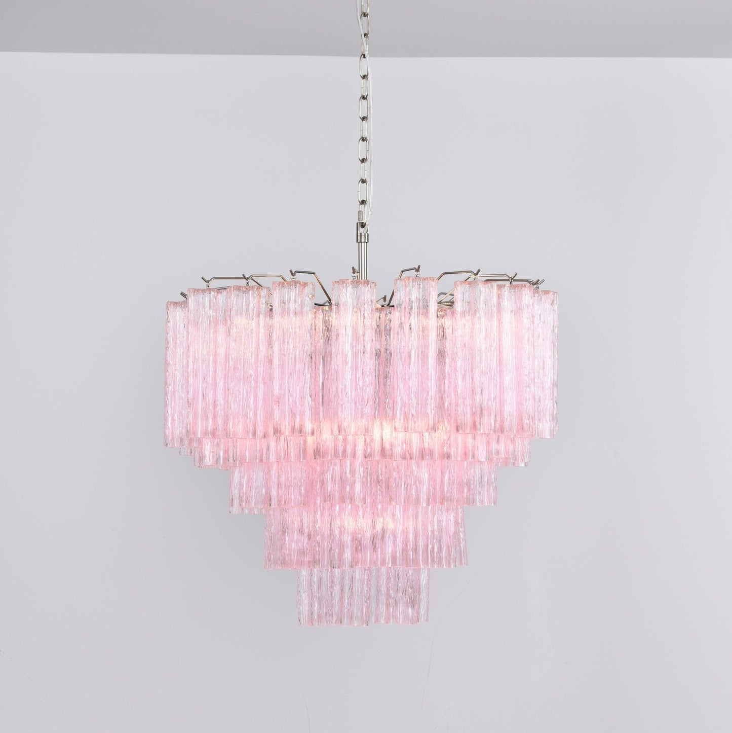 Lucente Rosa Crystal Chandelier - Elegant Design, Adjustable Height