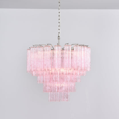 Lucente Rosa Crystal Chandelier - Elegant Design, Adjustable Height