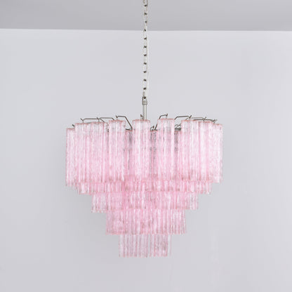Lucente Rosa Crystal Chandelier - Elegant Design, Adjustable Height