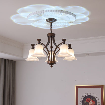 Lucian Bell Chandelier - Elegant Crystal Design with Adjustable Height
