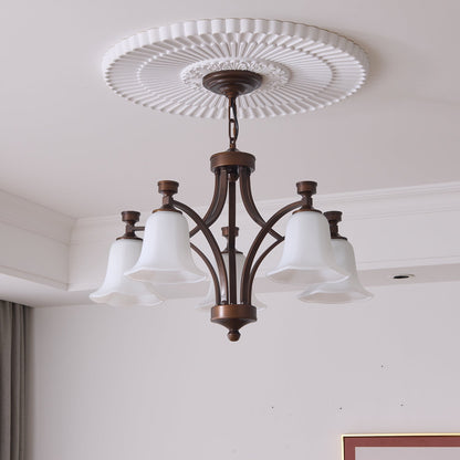 Lucian Bell Chandelier - Elegant Crystal Design with Adjustable Height