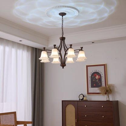 Lucian Bell Chandelier - Elegant Crystal Design with Adjustable Height