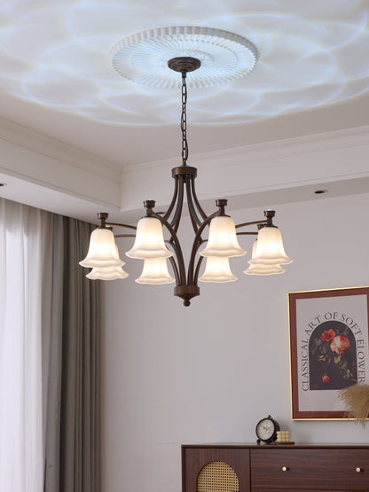 Lucian Bell Chandelier - Elegant Crystal Design with Adjustable Height