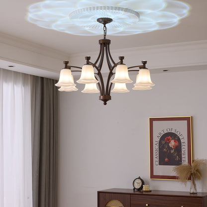 Lucian Bell Chandelier - Elegant Crystal Design with Adjustable Height