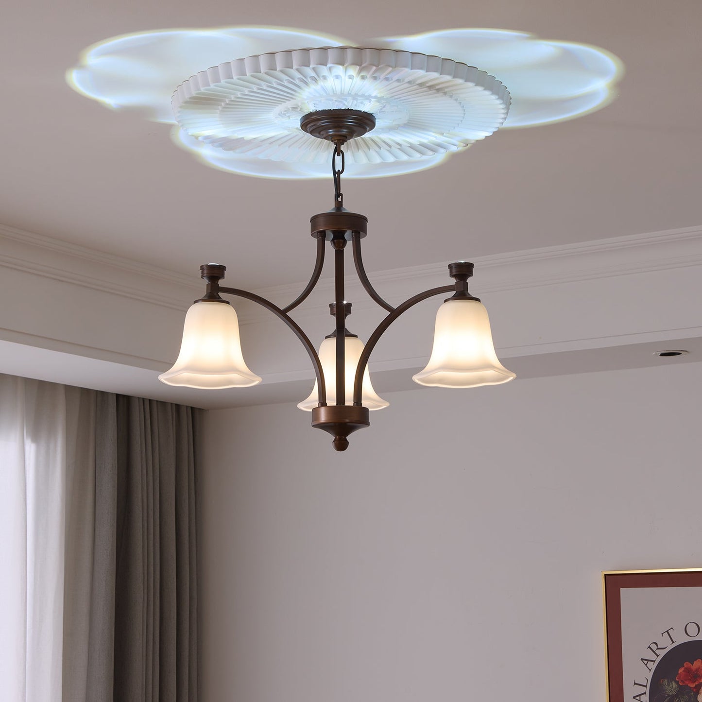 Lucian Bell Chandelier - Elegant Crystal Design with Adjustable Height