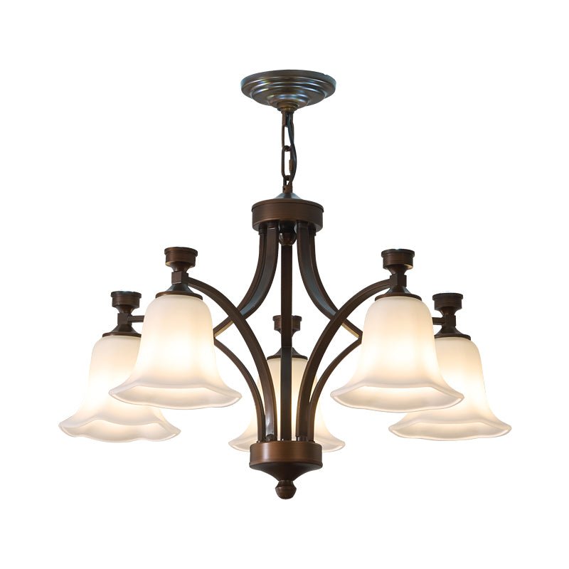 Lucian Bell Chandelier - Elegant Crystal Design with Adjustable Height