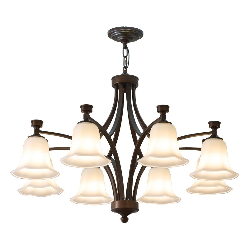 Lucian Bell Chandelier - Elegant Crystal Design with Adjustable Height