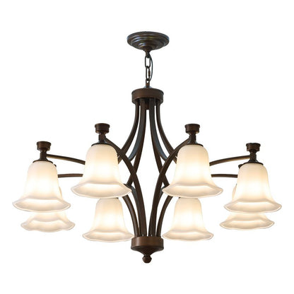 Lucian Bell Chandelier - Elegant Crystal Design with Adjustable Height