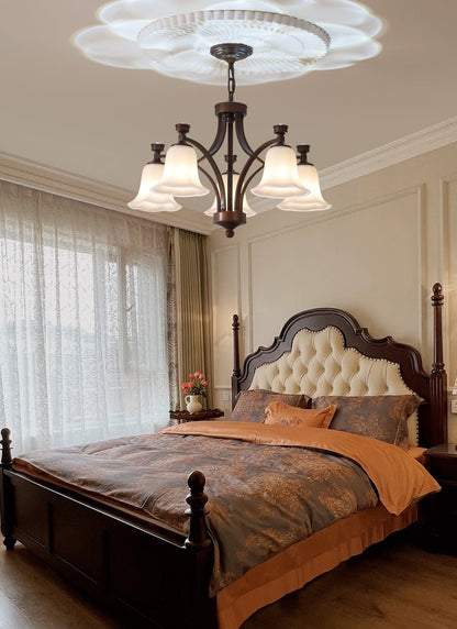 Lucian Bell Chandelier - Elegant Crystal Design with Adjustable Height