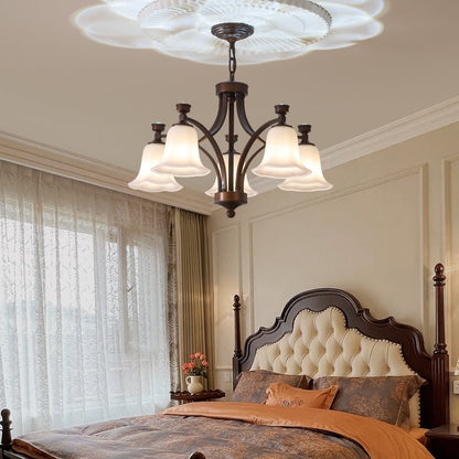 Lucian Bell Chandelier - Elegant Crystal Design with Adjustable Height
