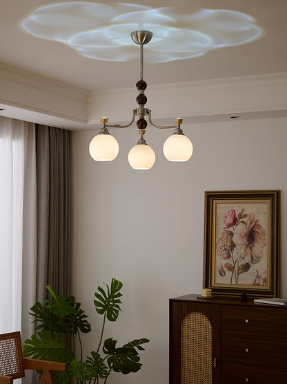Lucienne Orb Chandelier - Elegant Design with Adjustable Height & Dimm