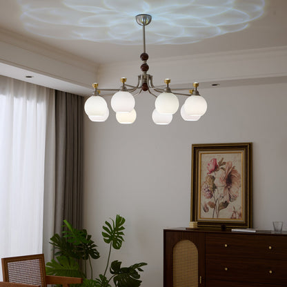 Lucienne Orb Chandelier - Elegant Design with Adjustable Height & Dimm