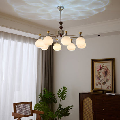 Lucienne Orb Chandelier - Elegant Design with Adjustable Height & Dimm