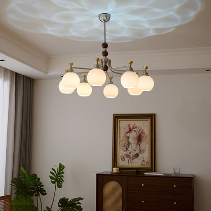 Lucienne Orb Chandelier - Elegant Design with Adjustable Height & Dimm