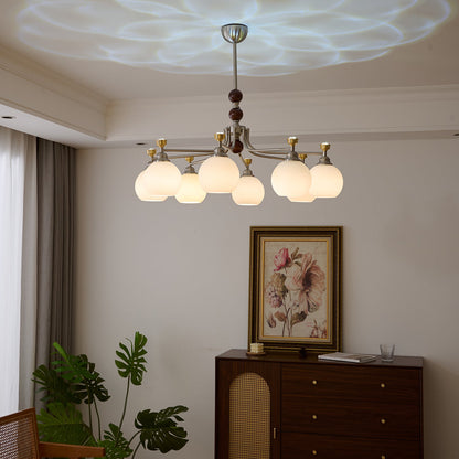 Lucienne Orb Chandelier - Elegant Design with Adjustable Height & Dimm
