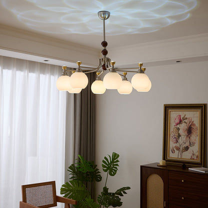 Lucienne Orb Chandelier - Elegant Design with Adjustable Height & Dimm
