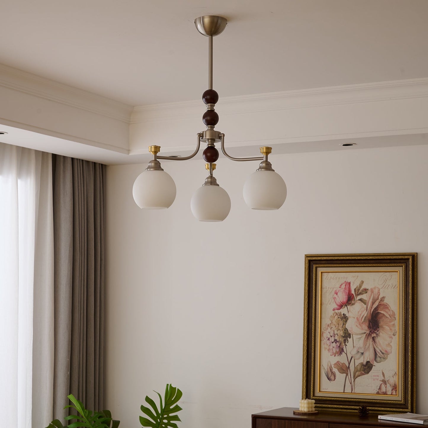 Lucienne Orb Chandelier - Elegant Design with Adjustable Height & Dimm