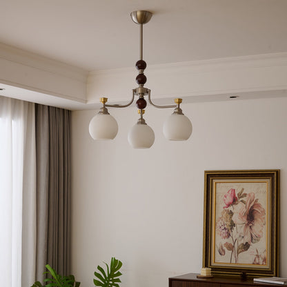 Lucienne Orb Chandelier - Elegant Design with Adjustable Height & Dimm