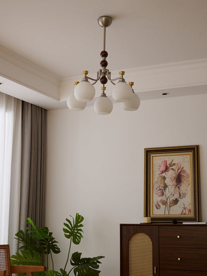 Lucienne Orb Chandelier - Elegant Design with Adjustable Height & Dimm