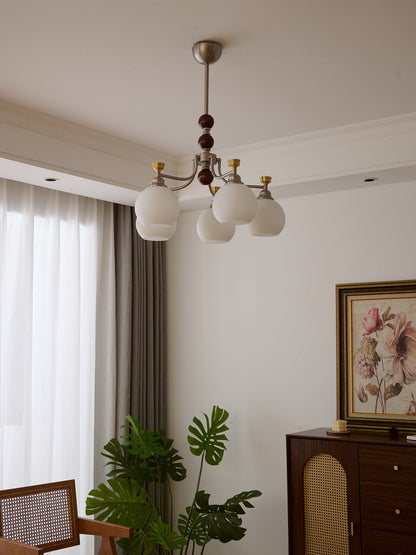 Lucienne Orb Chandelier - Elegant Design with Adjustable Height & Dimm