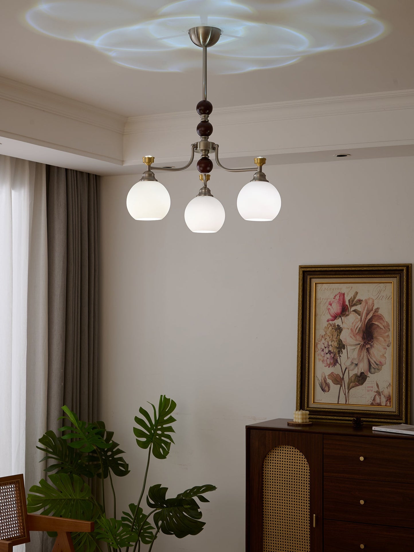Lucienne Orb Chandelier - Elegant Design with Adjustable Height & Dimm