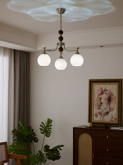 Lucienne Orb Chandelier - Elegant Design with Adjustable Height & Dimm