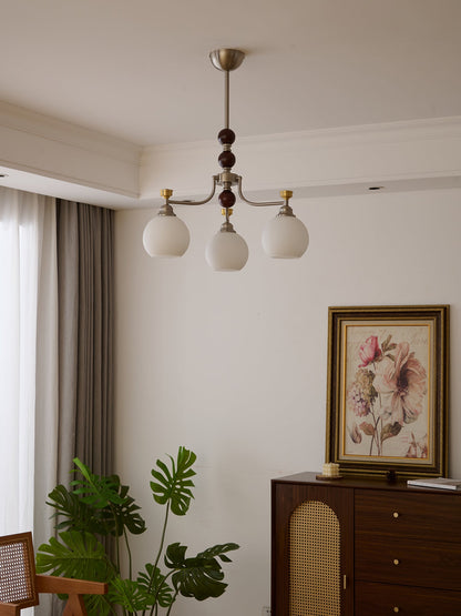 Lucienne Orb Chandelier - Elegant Design with Adjustable Height & Dimm