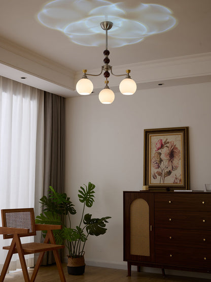 Lucienne Orb Chandelier - Elegant Design with Adjustable Height & Dimm