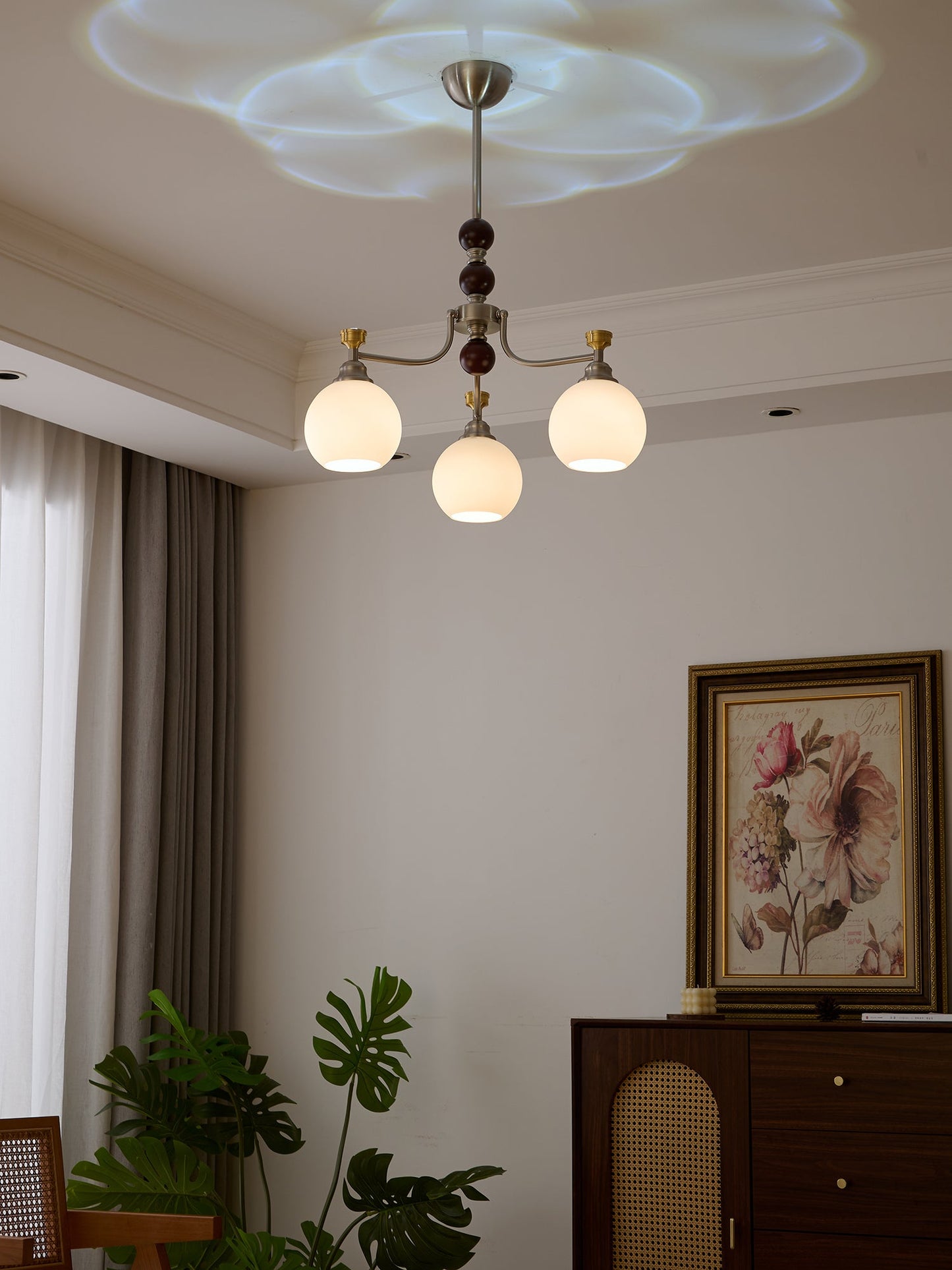 Lucienne Orb Chandelier - Elegant Design with Adjustable Height & Dimm