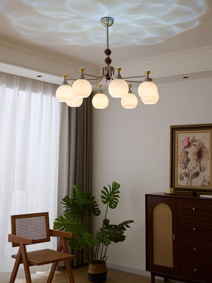 Lucienne Orb Chandelier - Elegant Design with Adjustable Height & Dimm