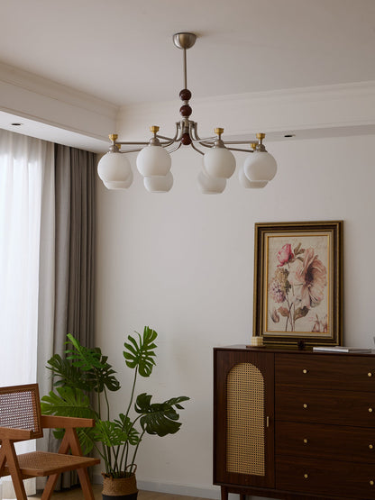Lucienne Orb Chandelier - Elegant Design with Adjustable Height & Dimm