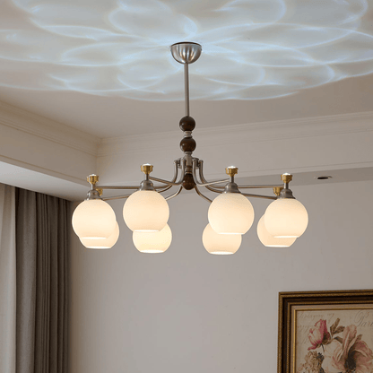 Lucienne Orb Chandelier - Elegant Design with Adjustable Height & Dimm