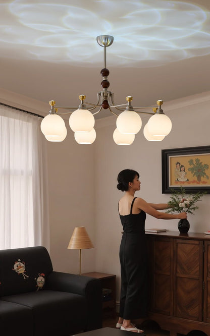 Lucienne Orb Chandelier - Elegant Design with Adjustable Height & Dimm